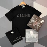 Cel Áo Thun unisex Tay Ngắn Cổ Tròn In Chữ Liễu Mắt Đục Lỗ Thời Trang Mùa Hè Mới