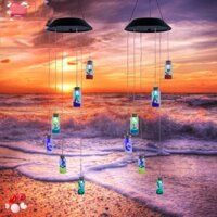 CELEBRITY1 Waterproof Wishing Bottle Wind Chime Lamp Garden Decoration Wind Chime Lamp Solar Light for Walkway, Patio, Yard LED Path Lamp Garden Lights Landscape Lights Lawn Lamp Outdoor Lighting