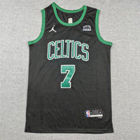 Celtic No. Áo đấu NBA 33 Byrd No. 7 Màu Nâu Số 0 Đồng phục bóng rổ thêu kỷ niệm 75 năm của Tatum