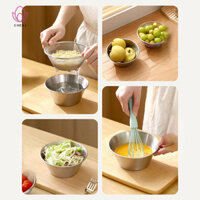 [Cenj] Bộ giỏ thoát nước bằng thép không gỉ 304 Bát Salad Giỏ trái cây Cân Nhật Bản Bát Salad Trứng Túi đựng gạo [MỚI]