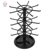 [Cenj] Giá đỡ trưng bày trang sức xoay Vòng cổ 3 lớp để treo bông tai Vòng tay Giá để đồ dây buộc tóc [MỚI]