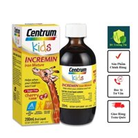 Centrum Kids Incremin Iron Mixture Vị Cherry, dạng siro 200 ML: Chuyên dùng cho trẻ biếng ăn - BS Tư vấn