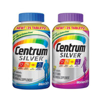 CENTRUM SILVER MEN 50+, WOMEN 50+: THUỐC BỔ DÀNH CHO NAM VÀ NỮ TRÊN 50 TUỔI