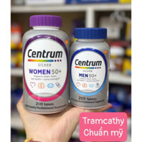 Centrum Silver Women 50+ và Centrum Silver Men 50+ (200 Tablets) - Hỗ trợ sức khỏe toàn diện cho người trên 50 tuổi