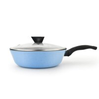 Ceramic Coated Cast Aluminum Skillet for Gas Electric Induction Stovetop, Non Stick Pans for Egg Crepe Pancake for Home Kitchen, 11 Inch (Color : B...