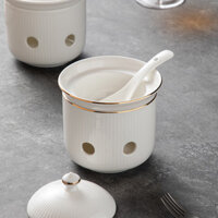 Ceramic Tile Water-Proof Hotel Club Restaurant Home Tableware Ceramic Slow Cooker Tureen Rice Cups Dessert... EMDL