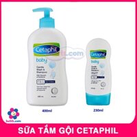 ▲▤﹉[CETAPHIL] Sữa Tắm Gội Toàn Thân Cho Bé Cetaphil Baby Gentle Wash & Shampoo Chai 230ml / 400ml