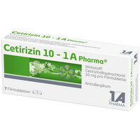 Cetirizin 10 – 1 A Pharma®, 7 St