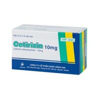 Cetirizin 10mg kháng Histamin- Hộp 10 vỉ x 10 viên nén - DonaiPharm