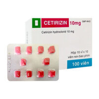 Cetirizin 10mg TVP 10 vỉ x 10 viên