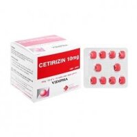 Cetirizin 10mg Vidipha 10 vỉ x 10 viên - Thuốc chống dị ứng