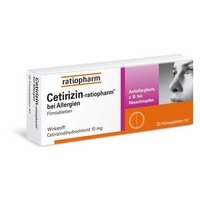 Cetirizin-ratiopharm® 10 mg bei Allergien Filmtabletten, 20 St