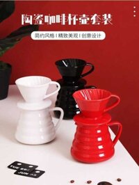 Cf Ceramic Cloud Hand Coffee Kettle Bộ Dụng Cụ Pha Cà Phê V60 Bộ Lọc Cốc Cao Cấp Chia Sẻ Cốc Ngư