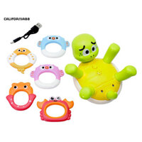 [Cf] Đồ chơi thời gian tắm cho bé Đồ chơi tắm chống nước cho bé Đồ chơi tắm rùa phun nước đầy màu sắc có trò chơi ném vòng cho trẻ em Đồ chơi chơi chơi nước giáo dục 2-8 tuổi cho bé trai