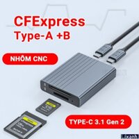 CFExpress Type-A và Type-B | Đầu đọc thẻ nhớ CF Express Type A B USB 3.1 Gen2 High Speed 10Gbps tốc độ cao Card Reader