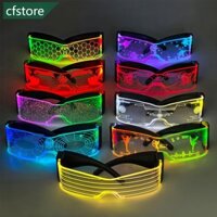 Cfstore Không Dây Dạ Quang Kính LED Halloween Giáng Sinh Sinh Nhật Neon Đảng Hộp Đêm Đèn LED Phát Sáng Trong Bóng Tối Q4U9