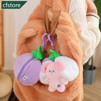 Cfstore Sáng Tạo Vui Vẻ Trái Cây Kéo Động Vật Sang Trọng Móc Khóa Mặt Dây Chuyền Dễ Thương Mới Lạ Nhỏ Quà Tặng Móc Khóa Túi Phụ Kiện H6X7