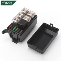 Cfstore Xe Ô Tô 12V / 24V Hộp Rơle 6 Khe Cắm Khối Rơle 6 Chiều ATC / ATO Cầu Chì Hộp Rơle Khối Cầu Chì Với 6 Chiếc Rơle Bộ H8Q9