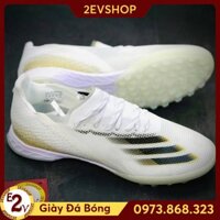 CH [Ảnh Thật Tự Chụp] [ Tặng Túi] Giày Đá Bóng 𝗧𝗙 𝗔𝗱𝗶𝗱𝗮𝘀 𝗫 𝗚𝗛𝗼𝘀𝘁𝗲𝗱.𝟭 Trắng Vàng Đồng Đã Khâu