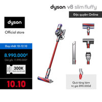CH [Chỉ 1-12.10 Tặng đầu nối 890k] Máy hút bụi không dây Dyson V8 Slim ™ Fluffy