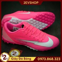 CH [FreeShip] [Tặng Tất/Túi] Giày Đá Bóng 𝗧𝗙 𝗡𝗶𝗸𝗲 𝗠𝗲𝗿𝗰𝘂𝗿𝗶𝗮𝗹 𝟭𝟰 Hồng Trắng Đã Khâu