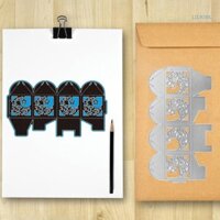 [Ch] Hộp Mặt Trăng Ngôi Sao Cắt Kim Loại Chết Stencil Thêu Sò DIY Album Tem Thẻ Giấy