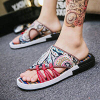 Ch t l ng cao D é p i Nh à D à y M M M i Dép xỏ ngón mùa hè Dép xỏ ngón hợp thời trang quốc gia Giày sandal ngoài trời Influencer ins Mặc ngoài trời Giày đi biển nam Giày nam cổ điển