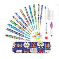 CH121 - BÓP MÓC HOẠ TIẾT MÈO - 12C KIM MÓC + DỤNG CỤ MÓC LEN CAO CẤP