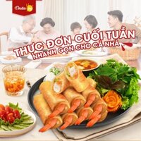 Chả giò ram Con Tôm Đôi Đũa Vàng đặc sản thơm ngọt tự nhiên 300g Chế Biến Sẵn Giòn Tan Nhiều Dưỡng Chất An Toàn Thực Phẩ