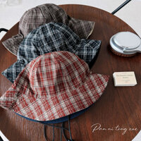 Cha Mẹ-Con Hai Mặt Kiểm Tra Mũ Xô Nữ Phiên Bản Hàn Quốc Du Lịch Giải Trí Phù Hợp Với Trẻ Em Mũ Chống Nắng Nam