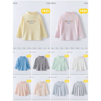 [Chaang] Áo cổ lọ giữ nhiệt trẻ em cotton Chaang 2024