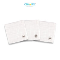 [CHAANG] Set 3 khăn sữa Chaang Mamamy trắng