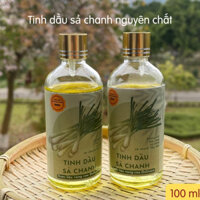 Chai 100ml tinh dầu sả chanh nguyên chất, chưng cất thủ công. Tinh dầu xả chanh xông phòng, xịt phòng, treo xe ô tô