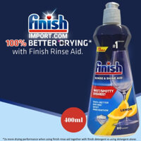 Chai 400ml (HƯƠNG CHANH) nước làm bóng chén Finish – (Hỗ trợ sấy khô và không bị đọng nước trên ly thủy tinh).