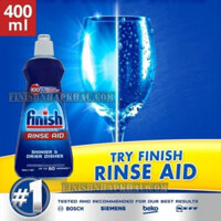 Chai 400ml (Không Hương) nước làm bóng chén Finish – (Hỗ trợ sấy khô và không bị đọng nước trên ly thủy tinh).