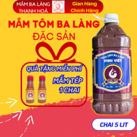 CHAI 5 LÍT mắm tôm loại đặc biệt Ba Làng Thanh Hóa ( làm bún đậu mắm tôm hoạc nhà hàng)