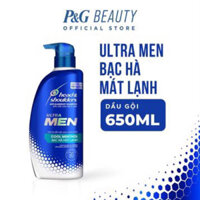 Chai 650ml Head&shoulders UltraMen P&j dầu gội sạch gàu cho phái mạnh
