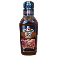 Chai BROWN SUGAR 500g -- SỐT ƯỚP BBQ VỊ ĐƯỜNG NÂU SX THÁI LAN MCCORMICK Grill Mates Brown Sugar BBQ Sauce (HALAL)