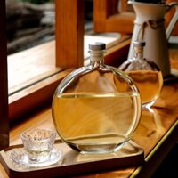 Chai cà phê lạnh tròn sáng tạo, chai rượu kín, chai rượu di động, chai rượu nhỏ, chai rượu sake, chai whisky, chai decanter, chai rượu di động, chai rượu mini, chai rượu mận thủy tinh