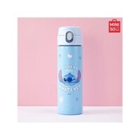 Chai cách nhiệt MINISO Disney Lilo và Stitch Chai nước bằng thép không gỉ 420ml Chống rò rỉ có nắp vòi khóa Nước nóng hoặc lạnh cho thể thao du lịch