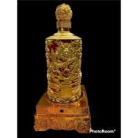 Chai chạm trổ hình rồng đựng nước cốt ngâm trầm hương dâng gia tiên,bà cô tổ,ông mãnh,quan hoàng,ông hoàng,tứphủ,biếutết