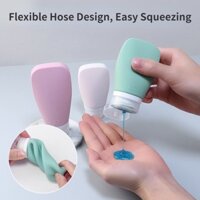 Chai chiết dầu gội, sữa tắm, mỹ phẩm đi du lịch có dây đai khoá nắp tiện lợi chống tràn kiểu mới