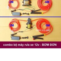 (Chai chiết) Máy rửa xe mini CỰC MẠNH - máy bơm nước mini 12v - rửa xe đa năng