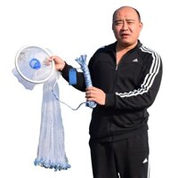 Chài Đánh Cá Đĩa Bay Chống Rối Nhật Bản, Chài Quăng Bắt Cá Tôm Khung Nhôm Kẹp Chì Tiện Ích  MKS039