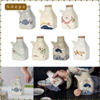 Chai Dầu Nấu Lớn Gốm Phong Cách Nhật Bản Đổ Dầu Lớn Dễ Dàng Làm Sạch Và Đổ Lại Shoyu Sốt Hộp Đựng