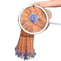 Chài đĩa bắt cá chài đánh cá đĩa bằng cước và dù hàng thái lan ( tặng dây 5M ) chân chì tròn