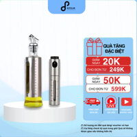 Chai Đựng Dầu Ăn Nước Mắm Thủy Tinh 500ml, Bình Xịt Dầu Inox Cao Cấp 100ml Combo 2 Chai Kèm Phễu -DCDD01