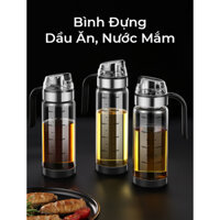 Chai Đựng Dầu Ăn SMARTCHOICE SCG-PK002 Lọ Đựng Dầu Ăn Nước Mắm Thủy Tinh Inox 304 Tự Động Đóng Mở Chống Trượt