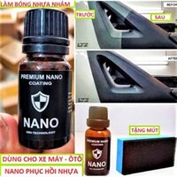 CHAI DUNG DỊCH NANO SIÊU ĐÁNH BÓNG NHỰA XE MÁY ÔTÔ