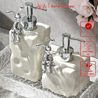 Chai đựng dung dịch nước rửa tay, dầu gội, mỹ phẩm bằng gốm sứ cao cấp( kèm thỏ)